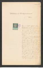 k.k. naturhistorisches Hofmuseum, Intendanzakten 1885-1896 (Hauer), Aktenzahl Z.642.a/1889, Seite 1